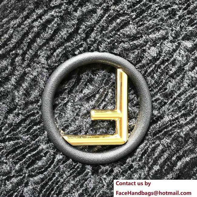 Fendi Velvet Medium Kan I F Logo Bag Black 2018 - Click Image to Close