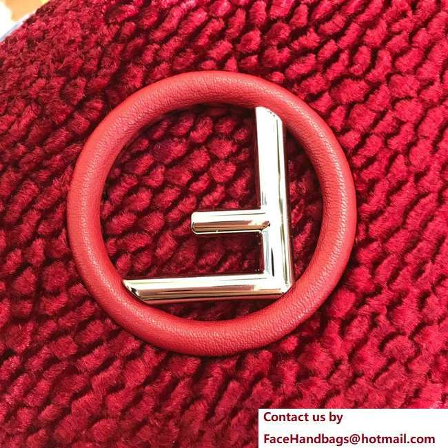 Fendi Velvet Medium Kan I F Logo Bag Red 2018