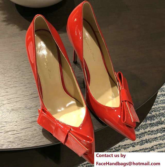 Gianvito Rossi Heel 10.5cm Kyoto Pumps Patent Red 2018 Gianvito Rossi Heel 10.5cm Kyoto Pumps Patent Red 2018