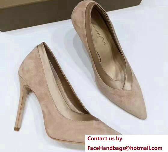 Gianvito Rossi Heel 10.5cm Suede Pumps Camel 2018 Gianvito Rossi Heel 10.5cm Suede Pumps Camel 2018