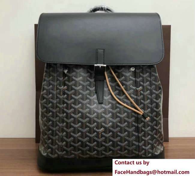 Goyard Alpin Backpack Bag Black - Click Image to Close
