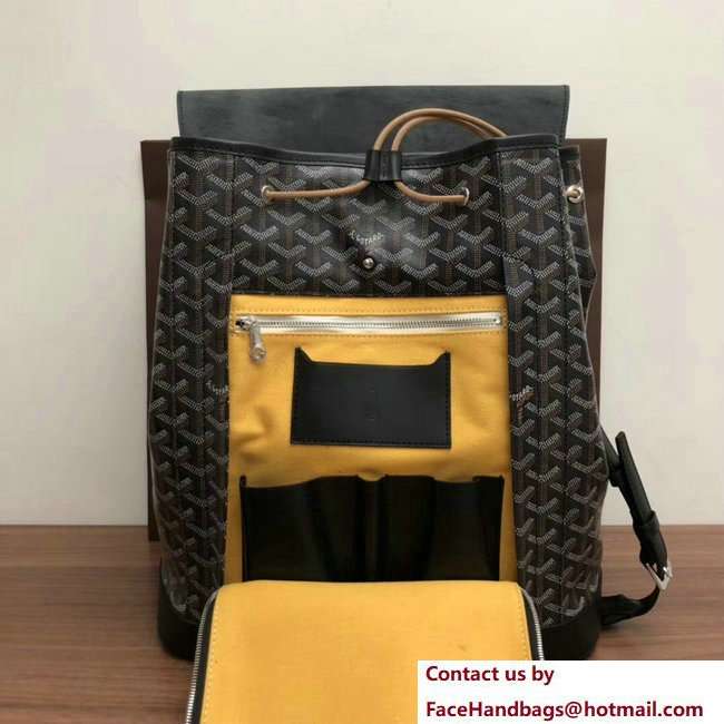 Goyard Alpin Backpack Bag Black - Click Image to Close