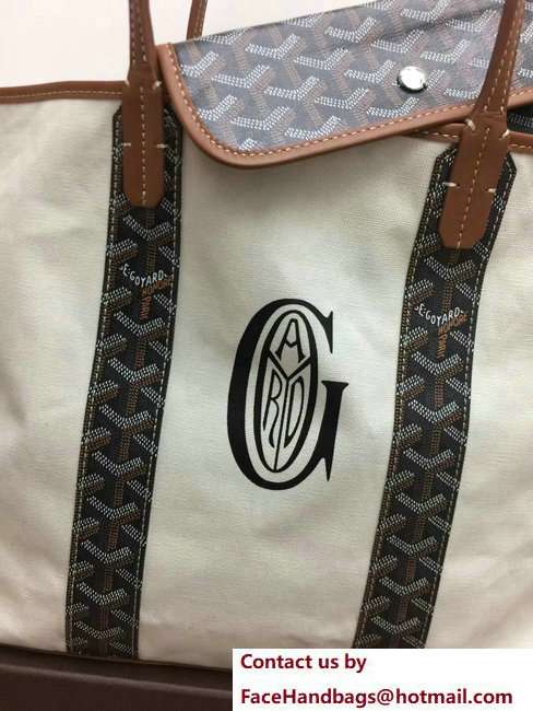 Goyard Logo Print Saint Louis Pertuis Reversible Tote Beach PM/GM Bag Black