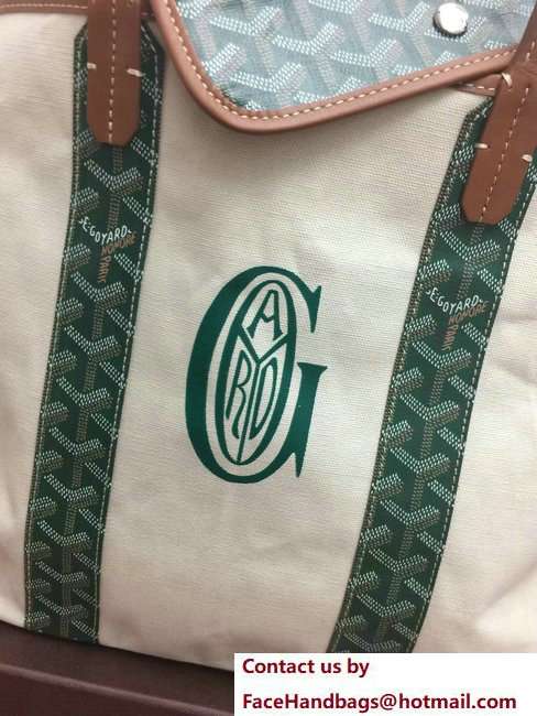 Goyard Logo Print Saint Louis Pertuis Reversible Tote Beach PM/GM Bag Green - Click Image to Close