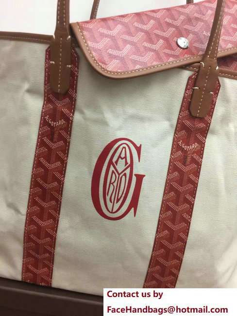 Goyard Logo Print Saint Louis Pertuis Reversible Tote Beach PM/GM Bag Red