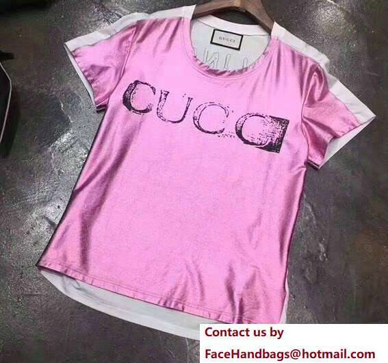 Gucci Blind For Love T-shirt Pink/White 2018