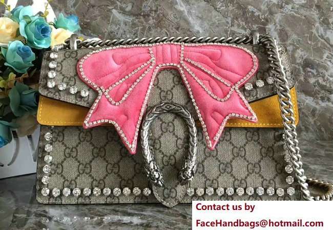 Gucci Dionysus Bow and Crystal Shoulder Small Bag 400249 2018 - Click Image to Close