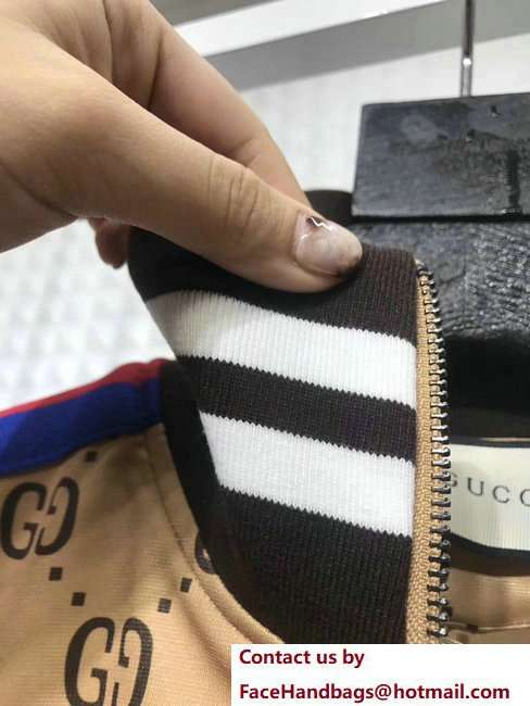 Gucci GG Jacquard Cotton Jacket And Pant Suit Beige/Brown 2018