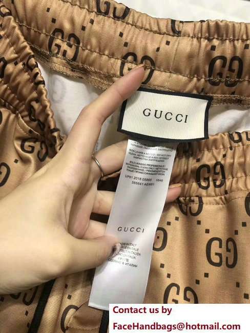 Gucci GG Jacquard Cotton Jacket And Pant Suit Beige/Brown 2018