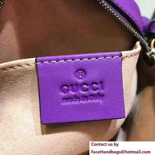 Gucci GG Marmont Matelasse Chevron Mini Chain Shoulder Camera Bag 448065 Purple 2018
