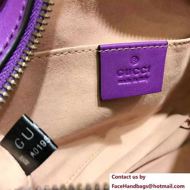 Gucci GG Marmont Matelasse Chevron Shoulder Small Bag 447632 Purple 2018