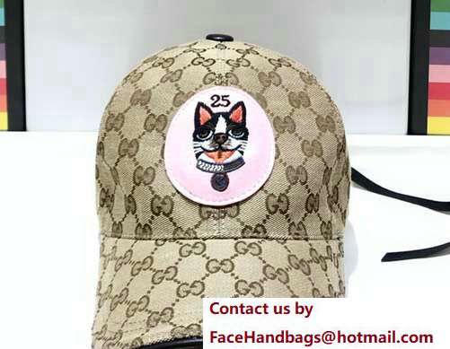 Gucci GG Supreme Boston Terriers Bosco Baseball Hat Pink Patch 2018 - Click Image to Close