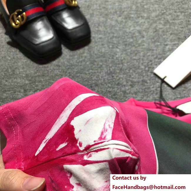Gucci Ignasi Monreal Digital Painting Print T-shirt 492347 Pink 2018