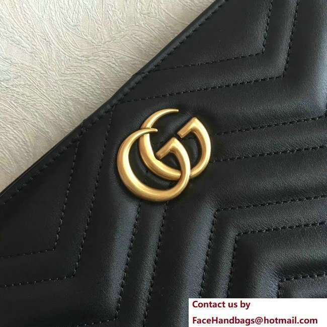 Gucci Ophidia GG Marmont Matelasse Chevron Chain Shoulder Bag 505033 Black 2018