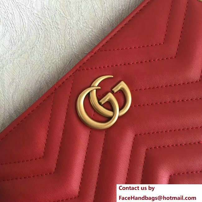 Gucci Ophidia GG Marmont Matelasse Chevron Chain Shoulder Bag 505033 Red 2018
