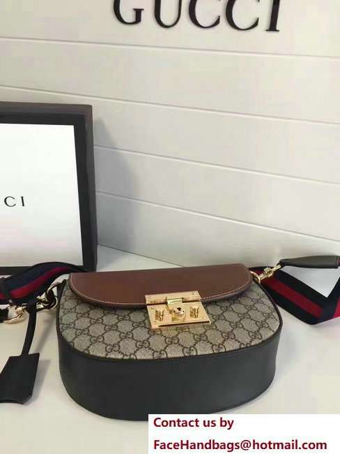Gucci Padlock GG Supreme Shoulder Medium Bag 453189 Brown 2016