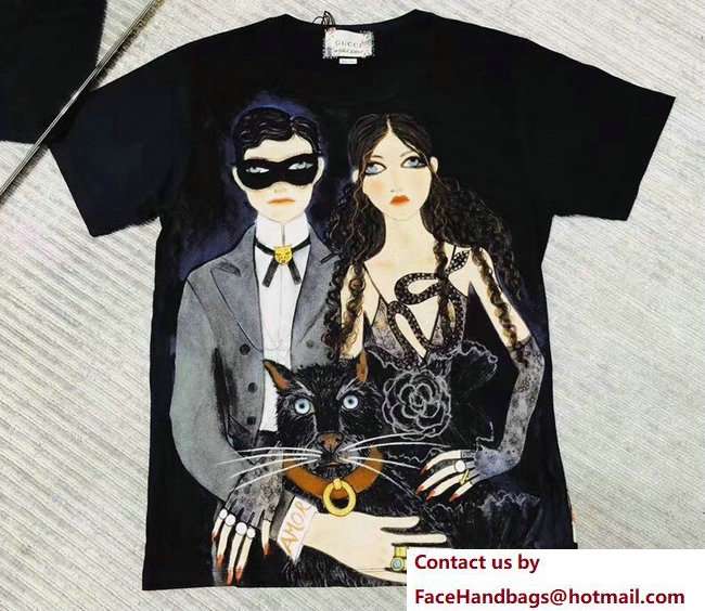 Gucci Unskilled Worker T-shirt 492346 Sophie and George Ready for the Palais Black 2018 - Click Image to Close