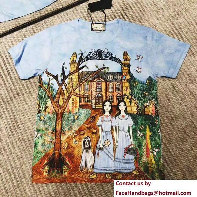 Gucci Unskilled Worker T-shirt 492346 The Stein Sisters Light Blue 2018