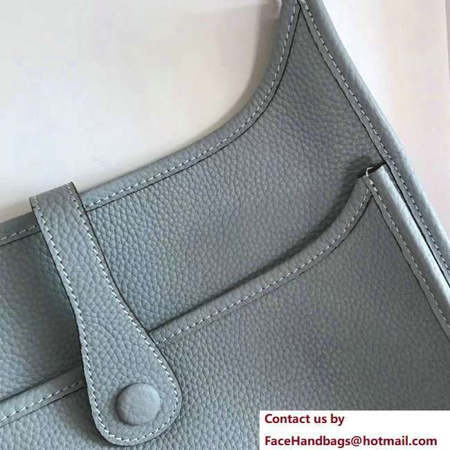Hermes Togo Leather Evelyne III PM Bag Baby Blue - Click Image to Close
