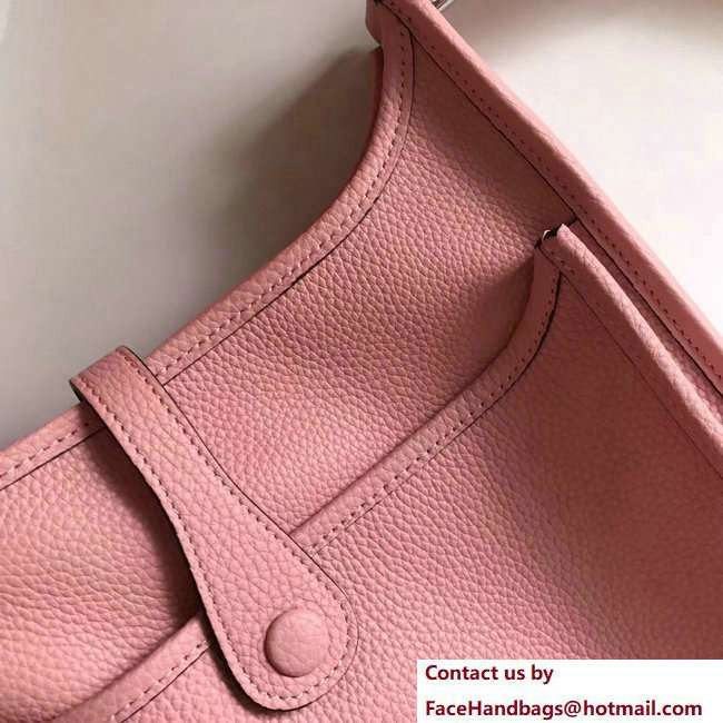 Hermes Togo Leather Evelyne III PM Bag Cherry Pink - Click Image to Close