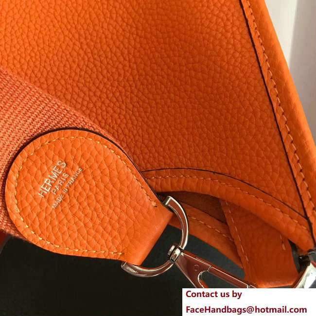 Hermes Togo Leather Evelyne III PM Bag Orange