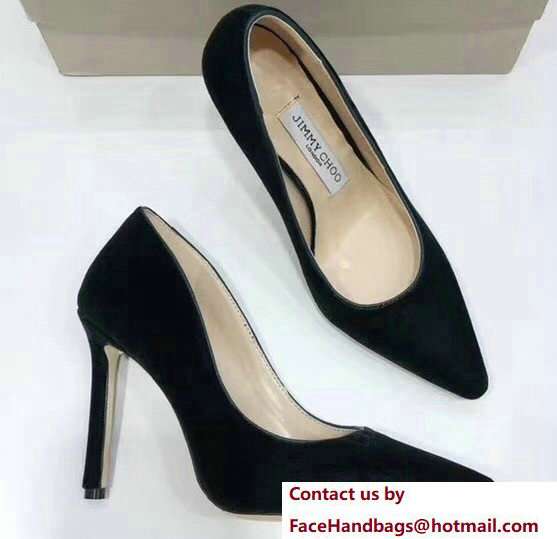 Jimmy Choo Heel 9.5cm Romy Velvet Pointy Toe Pumps Dark Green 2018 Jimmy Choo Heel 9.5cm Romy Velvet Pointy Toe Pumps Dark Green 2018