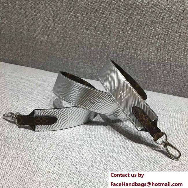 Louis Vuitton Monogram Canvas Bandouliere Shoulder Strap EPI Silver J02333 - Click Image to Close