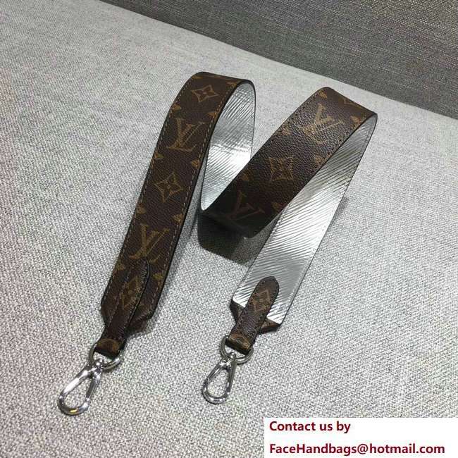 Louis Vuitton Monogram Canvas Bandouliere Shoulder Strap EPI Silver J02333