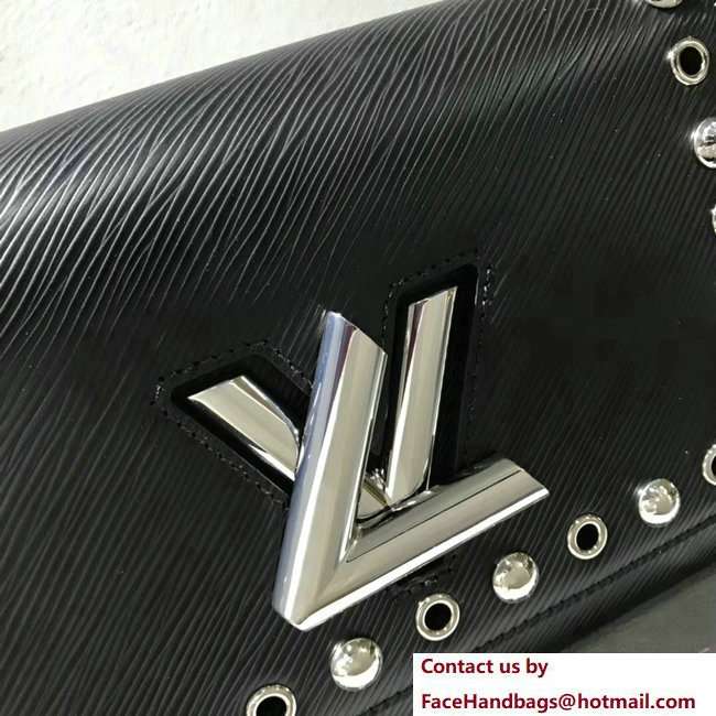 Louis Vuitton Studs And Eyelets Epi Leather Twist MM bag M53520 Noir 2018