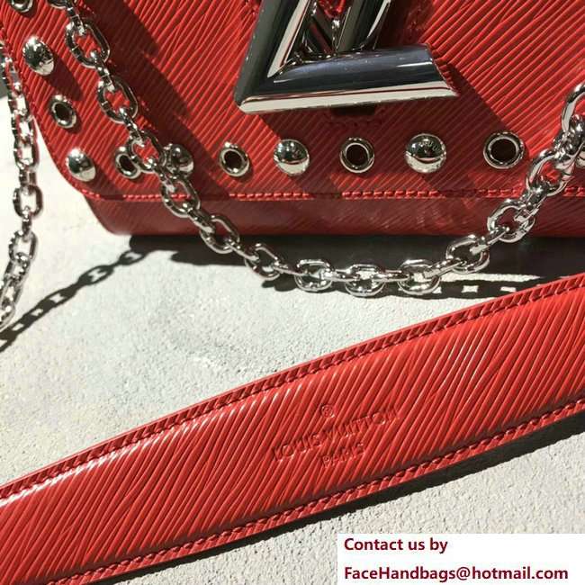 Louis Vuitton Studs And Eyelets Epi Leather Twist MM bag M54269 Coquelicot 2018