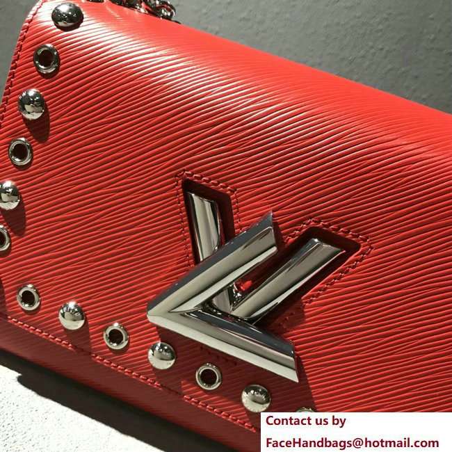 Louis Vuitton Studs And Eyelets Epi Leather Twist MM bag M54269 Coquelicot 2018