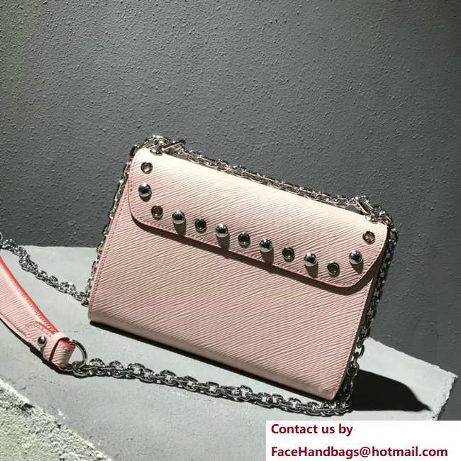 Louis Vuitton Studs And Eyelets Epi Leather Twist MM bag Pink 2018