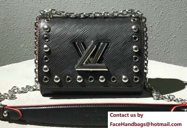 Louis Vuitton Studs And Eyelets Epi Leather Twist PM Bag Noir 2018 - Click Image to Close