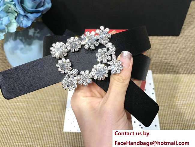 RV 3CM belt black with crystals buckle RV 3CM belt black with crystals buckle