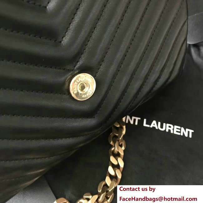 Saint Laurent Medium Monogram College Top Handle Bag 499292 Studded Black 2018
