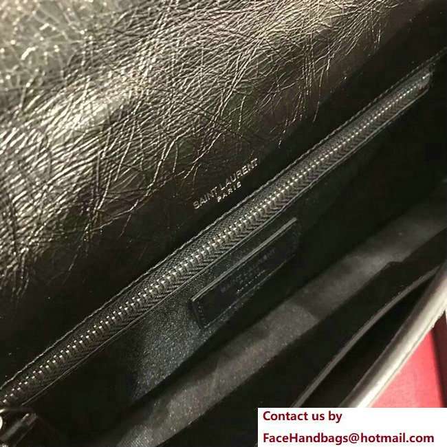 Saint Laurent Small Monogramme Niki Chain Bag in Black Vintage Crinkled Leather 504865 2018 - Click Image to Close