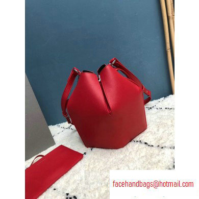 Alexander Mcqueen Calf Leather The Bucket Bag Red - Click Image to Close