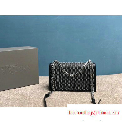 Alexander Mcqueen Jewelled Satchel Bag Black/Silver Studs - Click Image to Close