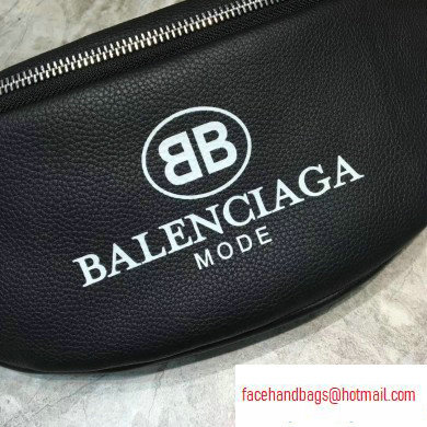Balenciaga BB Mode Leather Belt Pack Bag Black - Click Image to Close