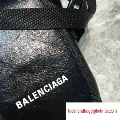 Balenciaga Explorer Crossbody Pouch Bag in Lambskin Black - Click Image to Close