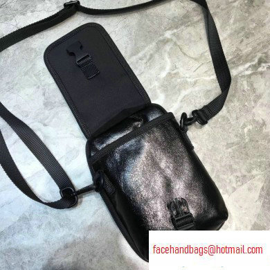 Balenciaga Explorer Crossbody Pouch Bag in Lambskin Black - Click Image to Close