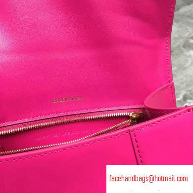 Balenciaga Hourglass Small Top Handle Bag Fuchsia/Gold - Click Image to Close