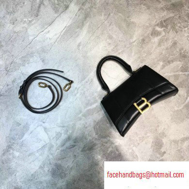 Balenciaga Hourglass XS Top Handle Bag Black/Gold