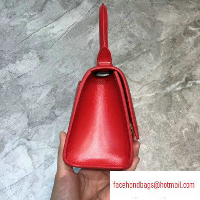 Balenciaga Hourglass XS Top Handle Bag Red/Gold - Click Image to Close