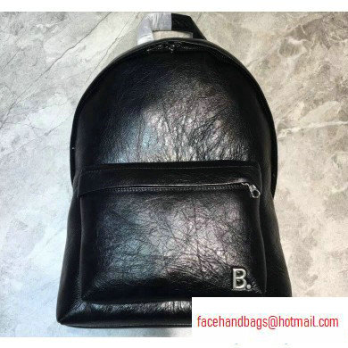 Balenciaga Lambskin Explorer Backpack Medium Bag B. Black