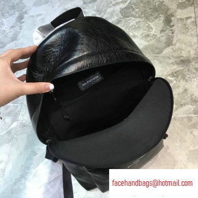 Balenciaga Lambskin Explorer Backpack Medium Bag Black