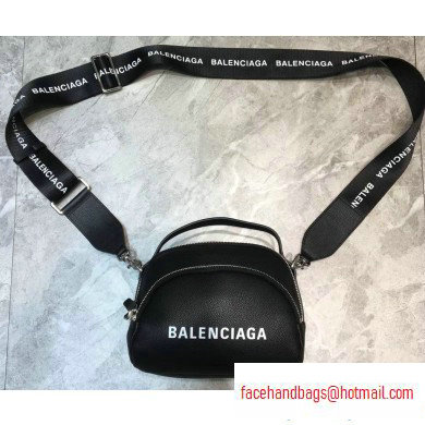 Balenciaga Logo Calfskin Camera Small Bag Black Balenciaga Logo Calfskin Camera Small Bag Black