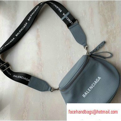 Balenciaga Logo Crossbody Bag with Canvas Strap Baby Blue Balenciaga Logo Crossbody Bag with Canvas Strap Baby Blue