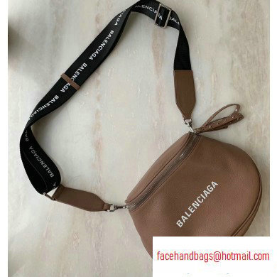 Balenciaga Logo Crossbody Bag with Canvas Strap Camel Balenciaga Logo Crossbody Bag with Canvas Strap Camel
