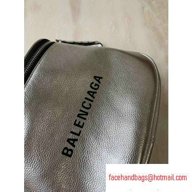 Balenciaga Logo Crossbody Bag with Canvas Strap Silver - Click Image to Close